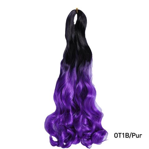 French Curls Braiding Hair Extensions Synthetic Hair Loose Wave Spiral Curl Braids High Temperature Ombre Pre Stretched Hair