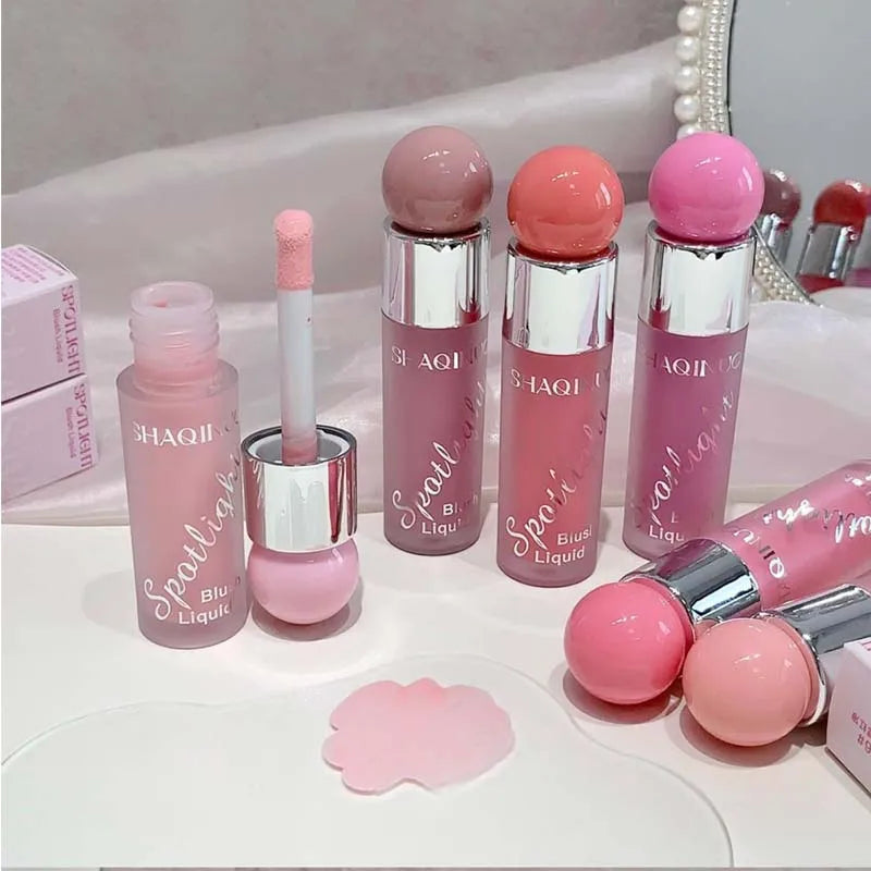 Liquid Blusher Makeup Water Light Jelly Blush Cool Warm Tone NudePink Liquid Rouge Highlighter Brighten Face Korean Style Makeup
