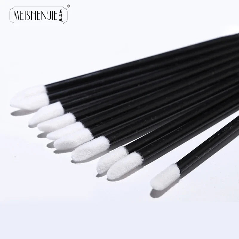MEISHENJIE 50/500/1000pcs Lip Brushes Makeup Mascara Wands Lipstick Micro Brushes Applicators Cleaner for Eyelash Extension Tool