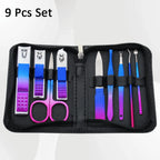 6-18pcs Set Professional Stainless Steel Manicure & Pedicure Kit Precision Nail Care with Travel Case with Nail Clipper Scissor