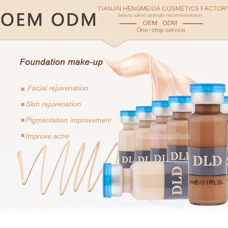 Korea 5ml BB Cream Glow Ampoule Starter Kit Semi-permanent Niacinamide Foundation Concealer Moisturising Cream Skin Care
