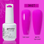 Arte Clavo Transparent Nude Pink Color Jelly Gel Nail Polish Semi Permanent 15ml Top Coat Soak Off UVLED Varnish Nail Art Design