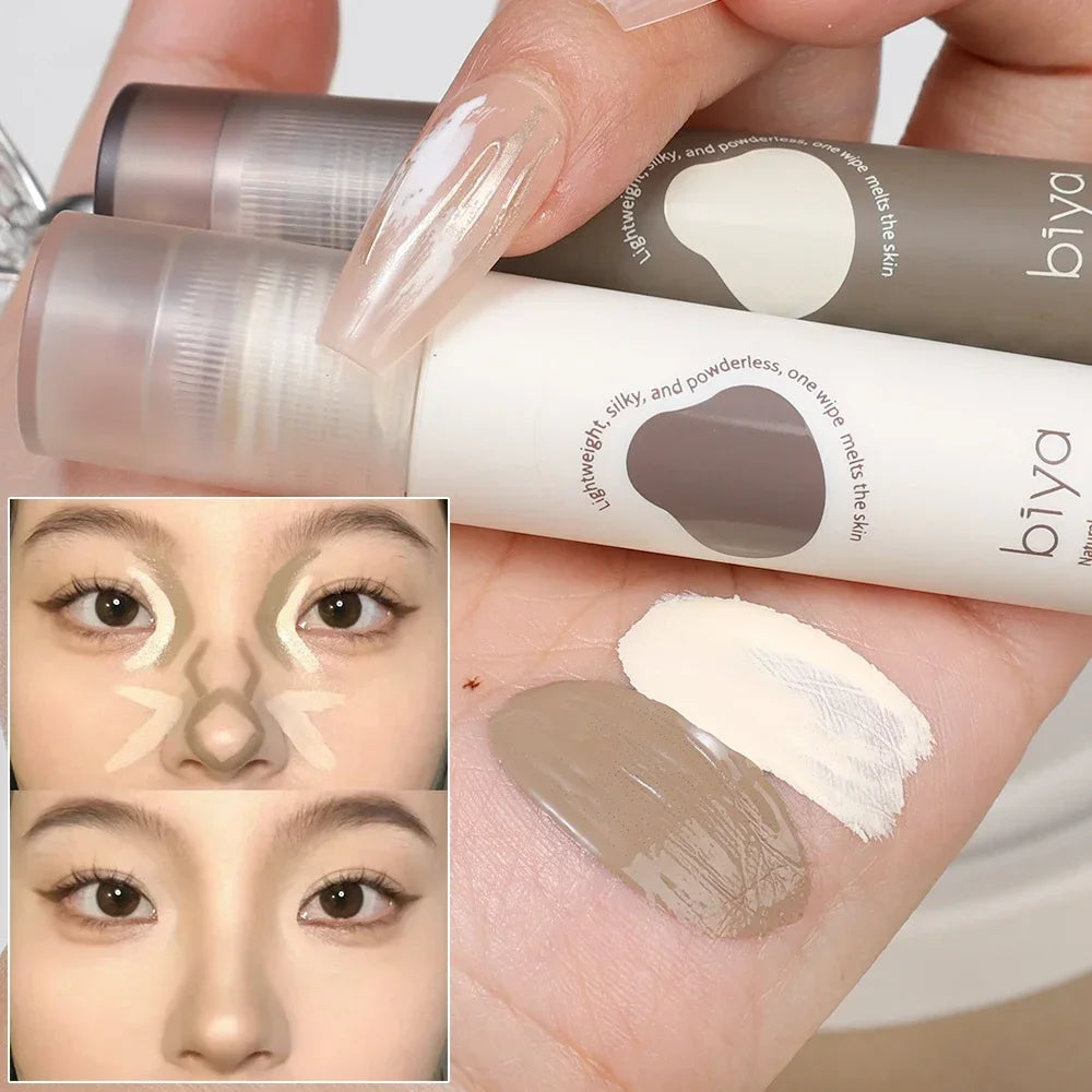Face Brighten Liquid Bronzer Contouring Makeup Waterproof Nose Shadow Contour Lasting Natural Concealer Highlighter Cosmetics