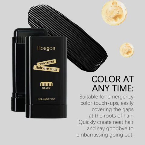 Hoegoa Black Colours Hair Dye Stick One-Time Strong Molding Temporary Cosplay For Men Women Permanent Hair Dying Cream with Comb