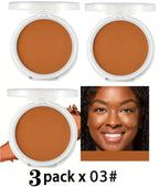 3 Pack Set Wheat Bronzing Powder For Dark Tone, Matte Finish, Sweatproof & Oil Control Powder, Concealer Contouring Foundation