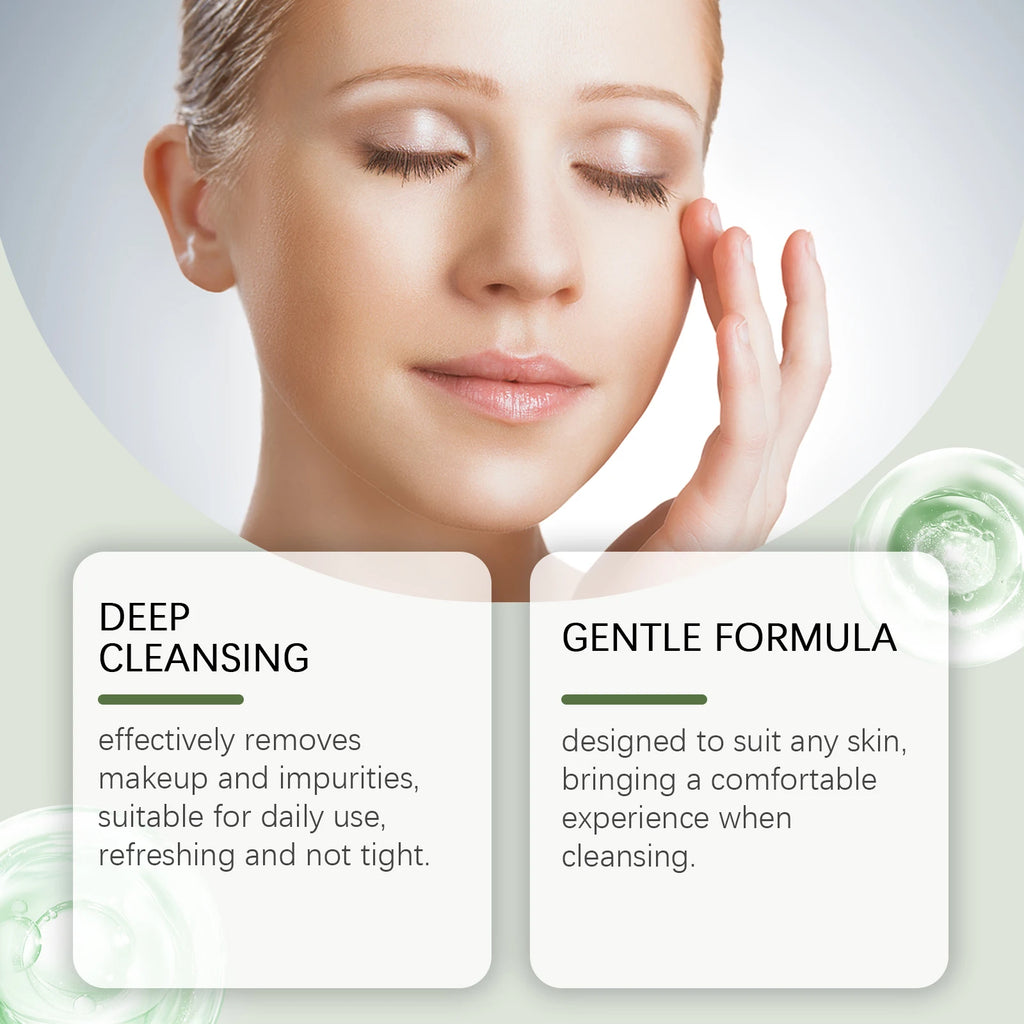 HOYGI Mugwort Cleansing Oil Makeup Remover Dirt Deep Cleansing Pore Shrinking Refreshing Non Irritating Makeup Remover Oil 100ml