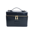 pu leather cosmetic bag with zoned storage and large capacity toiletry bag for autumn and winter new products