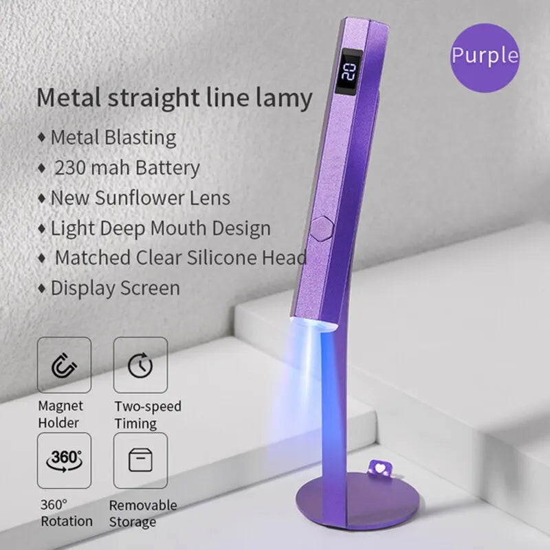 Mini Handheld UV Led Lamp For Nails Portable Rechargeable Nail Dryer For Curing Gel Polish With Display Manicure Machine