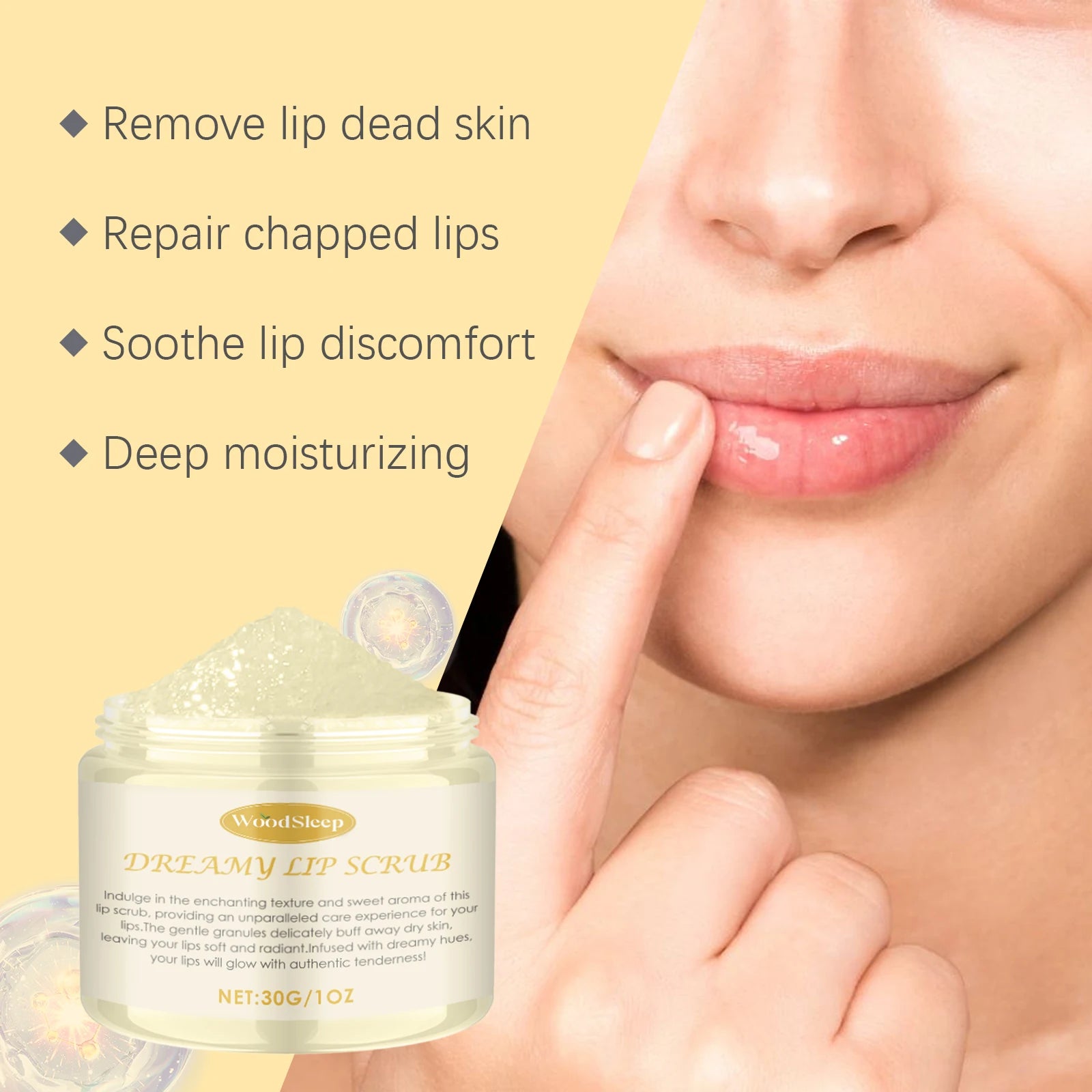 Gentle Lip Exfoliator Scrub Moisturizing Repair Chapped Lips Brighten Lip Color Non Greasy All Seasons Travel Lip Treatment