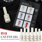 Magnetic Cat Eye Gel Nail Polish Set Red Pink UV Soak Off Gel Varnish Crystal 15ml Cat Eye Gel Lacquer Art Nails With Display