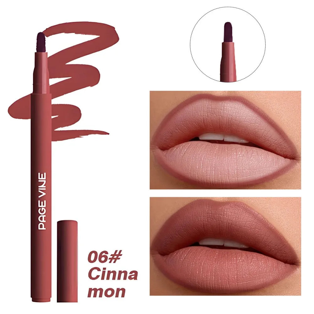 Velvet Brown Lip Liner Pencil Nude Matte Waterproof Non-stick Cup Cherry Red Lip Liner Lip Contour Pen Lipstick Makeup For Woman