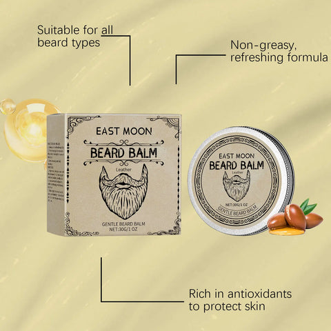 Coconut Oil Beard Care Wax Keep Smoothing Deeply Moisturizing Strong Holding Reduce Frizz Improve Thickens Men Beard Growth Balm