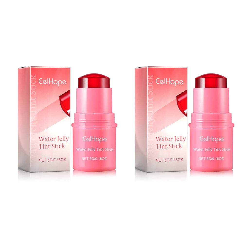 3 In1 Cheek Lip Eye Blush Stick Moisturizing Brightening Water Jelly Tint Matte Contour Long Lasting for Daily Makeup All Skin