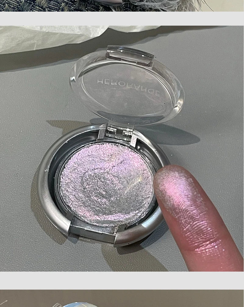 HERORANGE Glowing Charm Monochrome Eyeshadow Palette Pearlescent Explosion Polarized Brightening Silkworm Highlight
