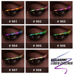 CHARMACY Duochrome Glitter Liquid Eyeliner Long Lasting Waterproof Smudgeproof Ultra Fine Tip Eye Liner Women Makeup Cosmetics