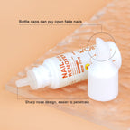 3 bottles Nail Glue Remover for Fake Nails Easily Removes Acrylic Nails, Press-On Nails & Rhinestones - Convenient Prying Cap
