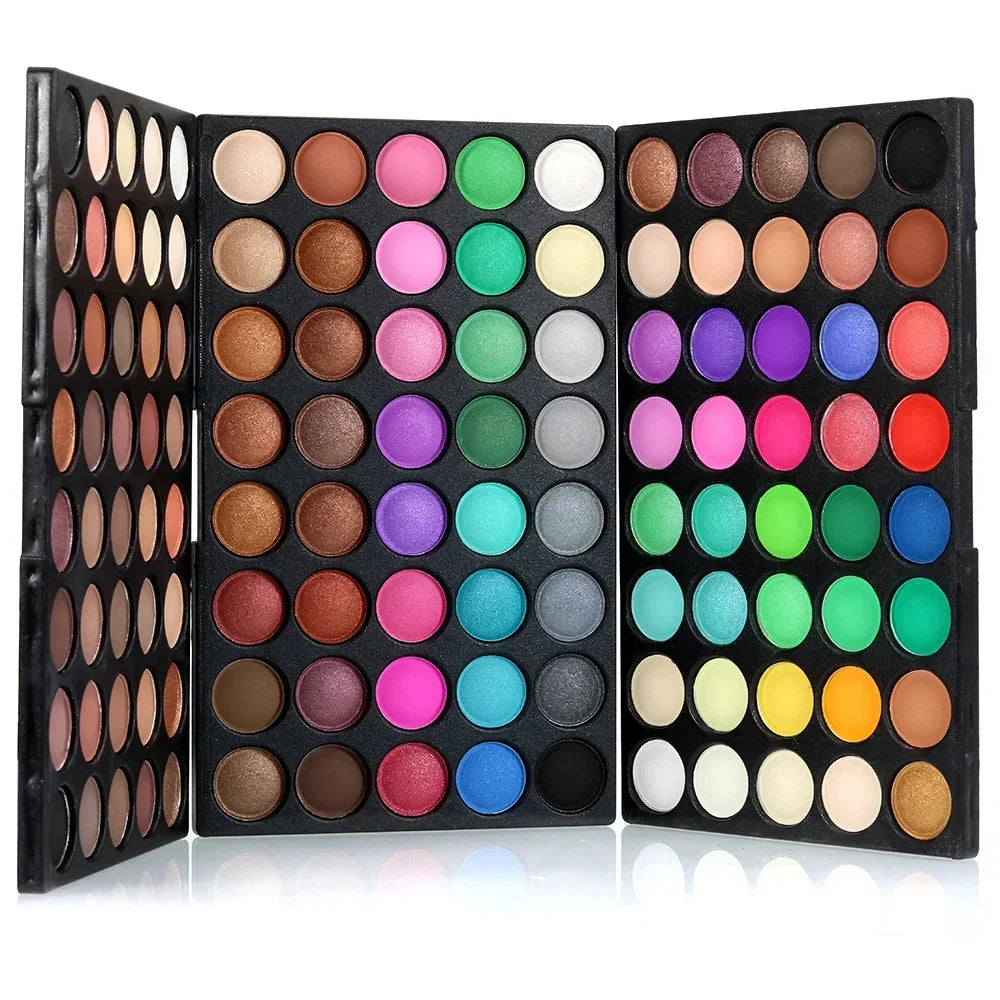 120 Colors Eyeshadow Palette Stage Cosplay Pearlescent Matte Powder Blush Eyebrow Contouring Cosmetics Kit Professional Makeup