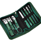 7-18 Pcs Manicure Set Nail Clippers Kit Professional Stainless Steel Nail Care Tools with Leather Travel Case For Man and Women