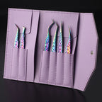 6PCS False Eyelash Tweezers Set For Fake Fan Lashes Extensions Planting Eyebrow Clip Eyelashes Tongs Makeup Nail Tools Kit