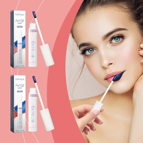 2 Colors Peel Off Lip Gloss Lip Liner Tattoo Waterproof Long Lasting Lip Glaze Non Stick Cup Matte Lip Tint Sexy Red Pink Makeup
