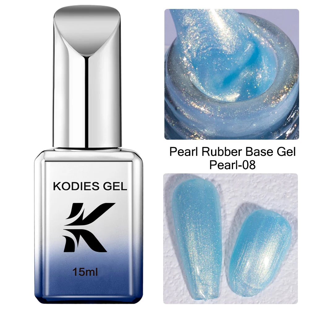 KODIES GEL Professional Nail Gel Polish Natural Camouflage Rubber Base Gel Color Pearl Semi Permanent UV/LED Hybrid Gel Varnish