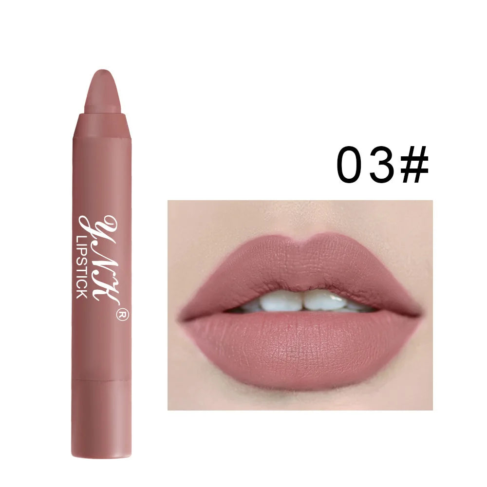 1PC Pink Series Velvet Matte Lipstick Pen Waterproof Long Lasting Red Lipstick Makeup Lip Tint Pen Cosmetic Makeup