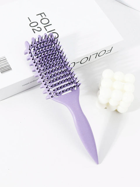 1pc curly hair styling brush - with nylon bristles and ABS handle, suitable for all hairstyles, available in multiple colors