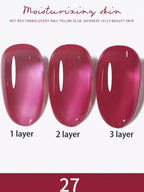 1-30pcs PSK Nude Pink Color Nail Art Ice Transparent Bare Color Nail Enamel 2026 New Net Red Popular White Gel Nail Polish