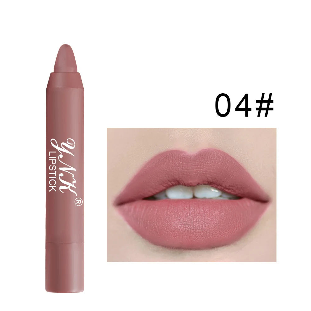 1PC Pink Series Velvet Matte Lipstick Pen Waterproof Long Lasting Red Lipstick Makeup Lip Tint Pen Cosmetic Makeup