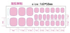 26Tips French Leopard Print UV Gel Toenail Sticker Bronzing Dye Gradient Cross-border Semi Baked Gel Nail Sticker UV Lamp Needed