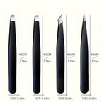 4 Pcs Set High-Quality Stainless Steel Eyebrow Tweezers  Suitable for Eyebrows Eyelashes Remove Beard Christmas Gift