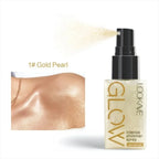 Pearlescent Glitter Spray Shimmer Oil Spray Lasting Shine Gold Bronze Contour Brighten for Face Body Sparkle Liquid Highlighter