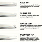 A Four-piece Precision Tweezers set - Professional Stainless Steel Eyebrow Tweezers, Multi-purpose Eyebrow Trimmers