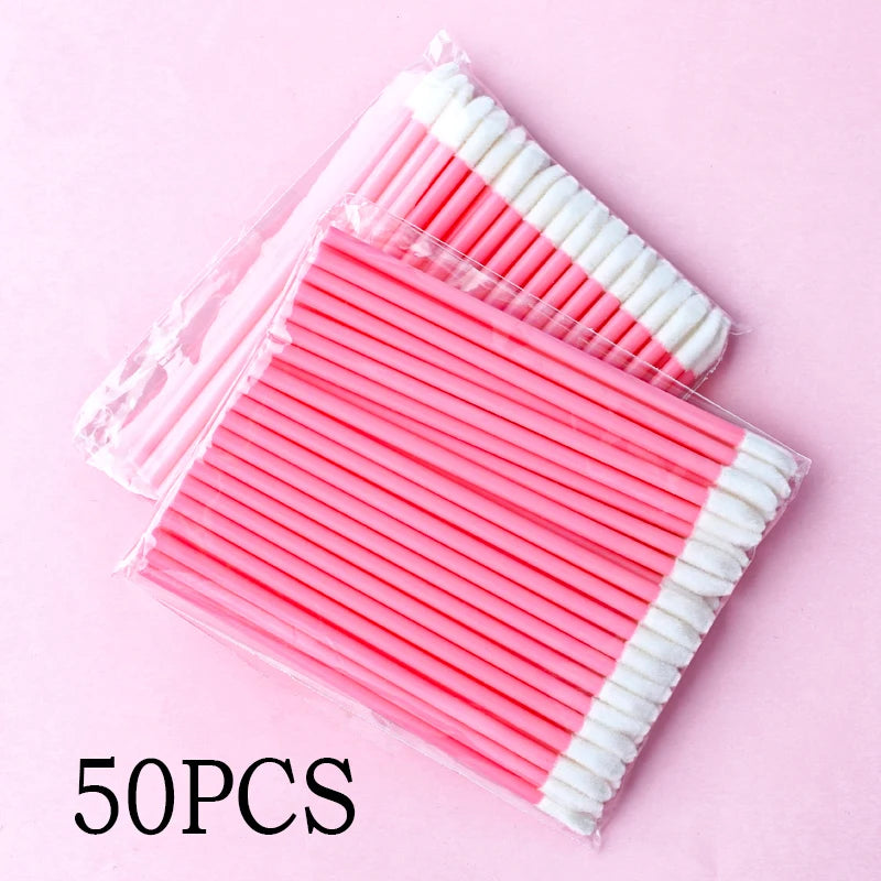 MEISHENJIE 50/500/1000pcs Lip Brushes Makeup Mascara Wands Lipstick Micro Brushes Applicators Cleaner for Eyelash Extension Tool