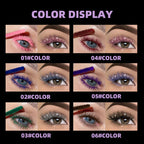 2 in 1 Matte Pink Mascara Eyelashes Blue Green Red Colorful Waterproof Curling Diamond Glitter Mascara Lasting Eye Makeup Tools