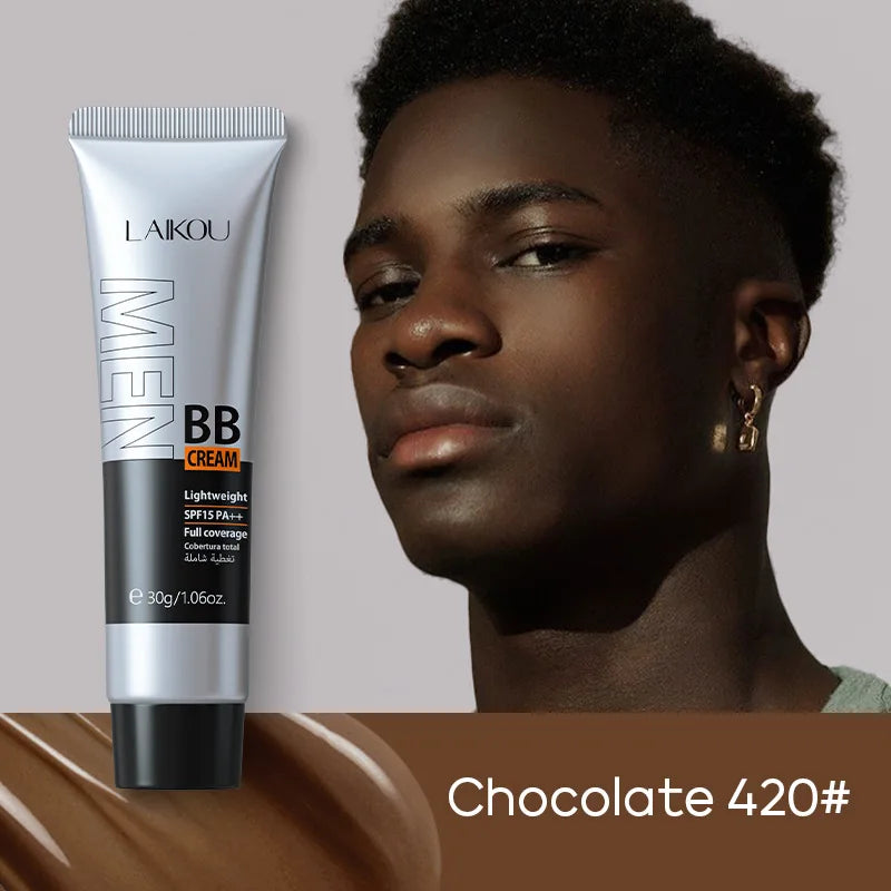 30g BB Cream for Men Full Coverage Facial Concealer Long Lasting Makeup Foundation Waterproof Men BB Liquid Foundation
