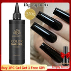 BORN PRETTY 250g Super Top Coat Base Gel Soak off UV LED Drying Long Lasting Semi Permanent Jelly Nude Pink Gel Nail Polish