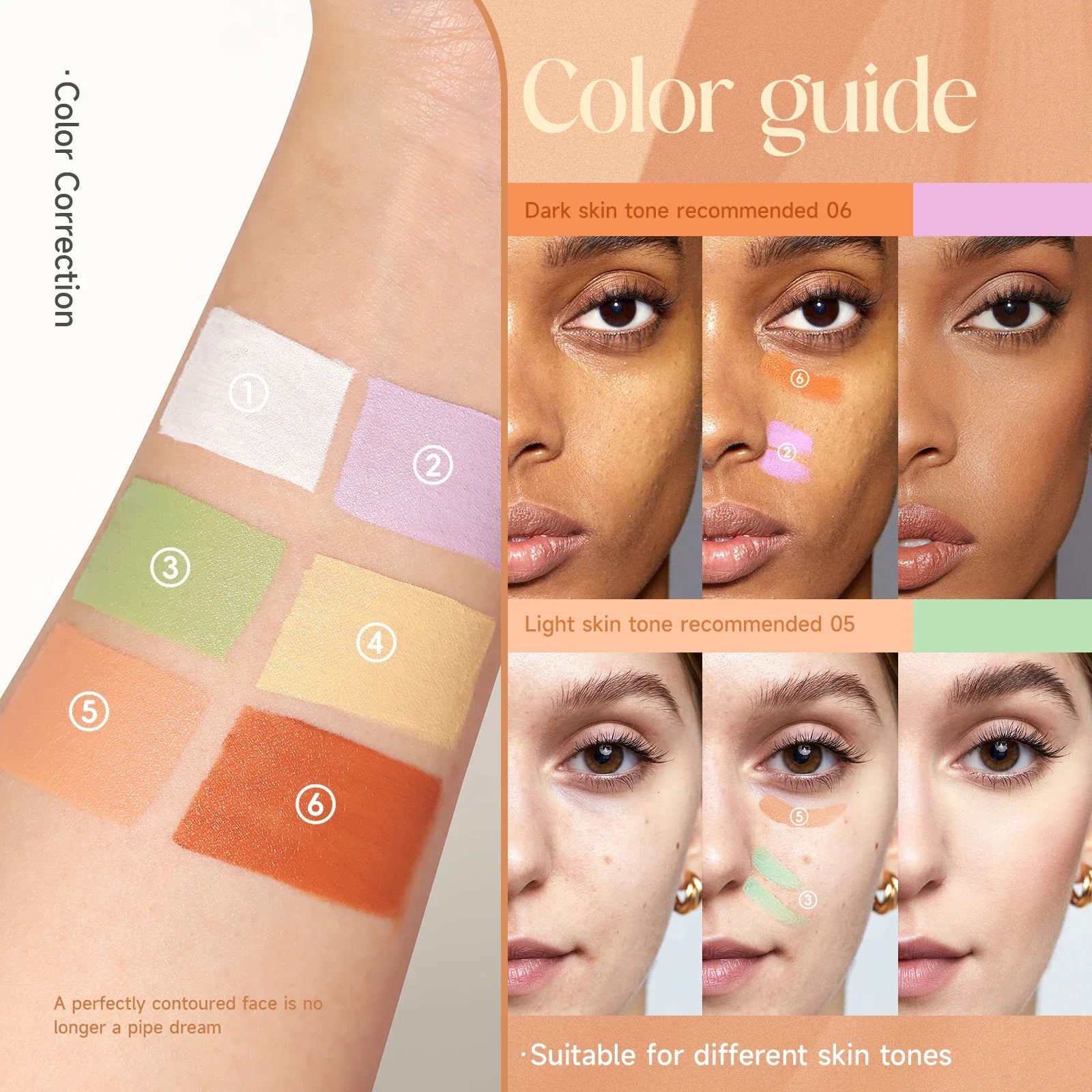 Natural Concealer Foundation Correction Liquid Makeup Base Color Adjustment Foundation Blender Makeup Custom Pigment Cosmetics