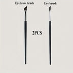 2pcs ultra-thin diagonal eyeliner brush set - fine diagonal eyeliner eyebrow brush, sickle ultra-thin diagonal flat angle,