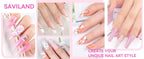 SAVILAND Full Acrylic Nail Kit With UV Nail Lamp Electric Nail Drill Machine Powder Gel Nail Polish Tools For Manicure Nail Art