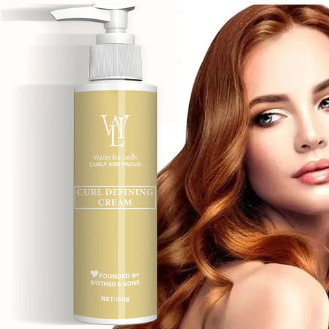 Curl Shaping Cream - Defines Curly and Control Hair, Moisturizing with Rice Essence, Whale Wax Alcohol, Lightweight Wave