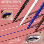 Waterproof Matte Blue Eyeliner Gel Pencil Ultra-fine Smooth Quick Dry Non-Smudge Easy Wear Black Brown White Eyeliner Pen Makeup