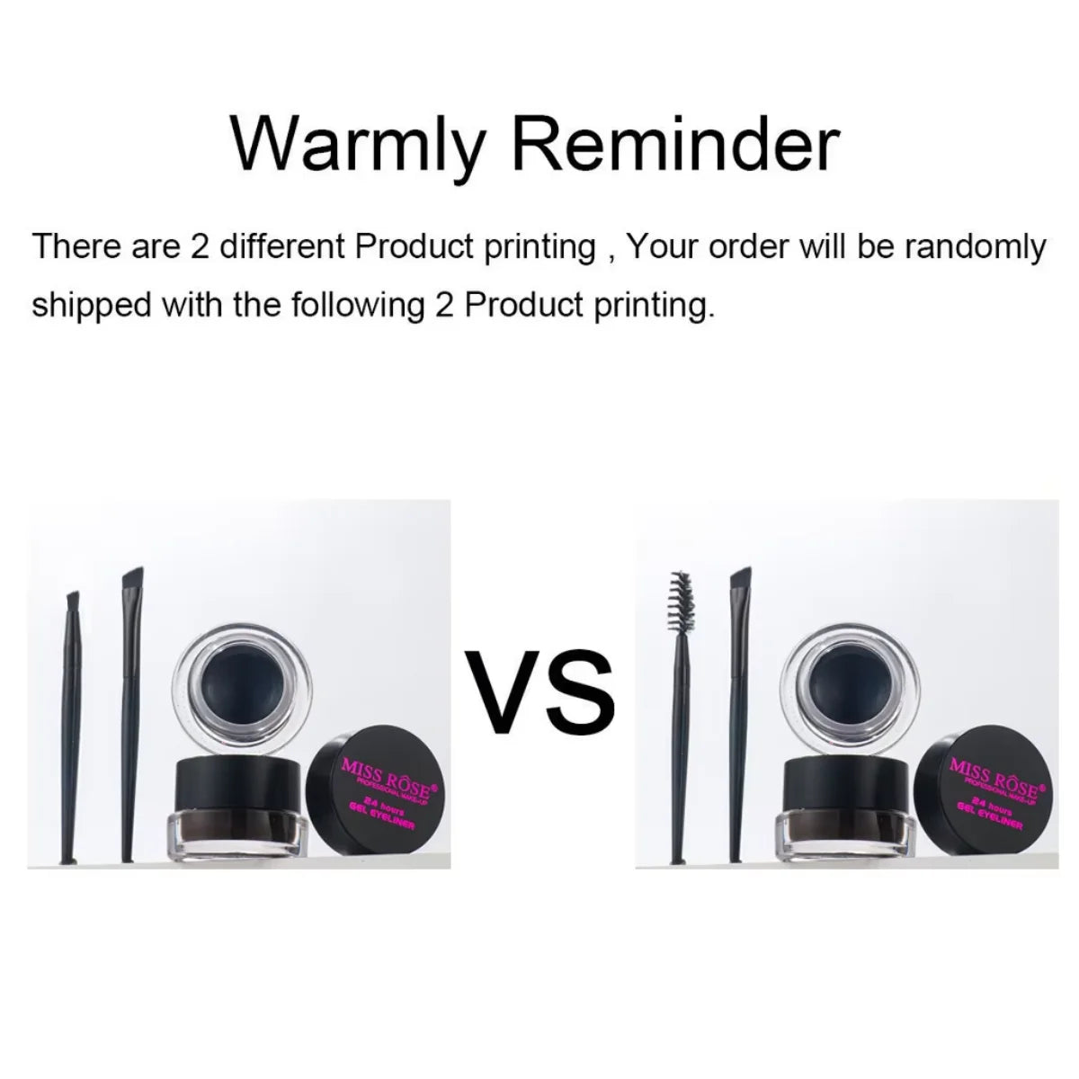 2 bottles of two-color eyeliner gel, durable color rendering, waterproof, non smudging, eyeliner cream with two brushes