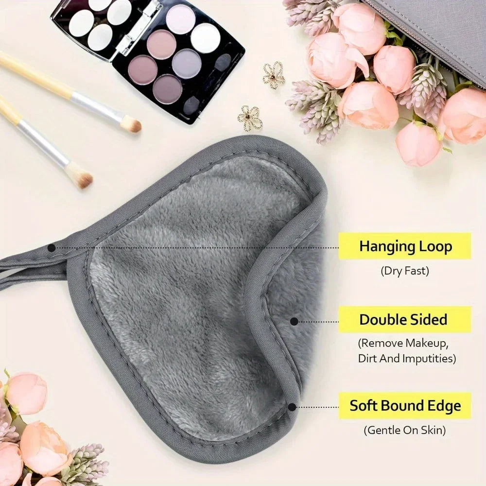 12PCS Makeup Remover Pads Reusable Pads Makeup Eraser Microfiber Facial Towel Face Cleaner Cleaning Wipes Skincare Tools