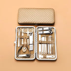 Household Daily Grooming Kit 19PCS Stainless Steel Manicure Pedicure Tool Set With Nail Clippers Ear Spoons