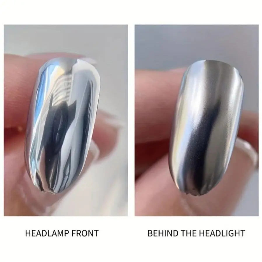 Mirror Metal Gel Nail Polish with Silver Rose Golden Painting Drawing - Easy to Apply and Long-Lasting