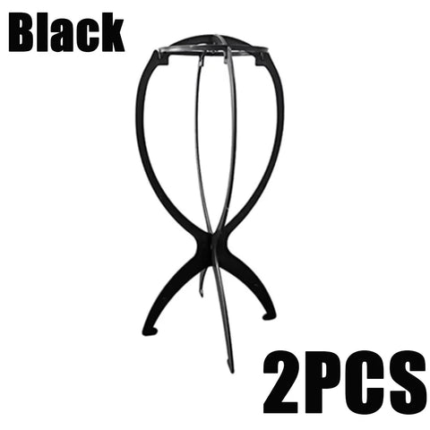 1/2/3pcs Folding Wig Stand Plastic Portable Hat Display Stand Adjustable Durable Barbershop Fashion Model Holder Home Salon Use