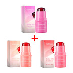 3-in-1 Milk Jelly Tint Facial Blusher Wand Moisturize Lasting Brightening Matte Rouge Cheek Contour Lipstick Stick Beauty Makeup