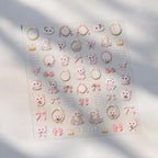 1pcs Dream Flower Window Shell Light Nail Art Stickers Japanese Flower Self Adhesive Stickers Press On Nails Decoration Decals
