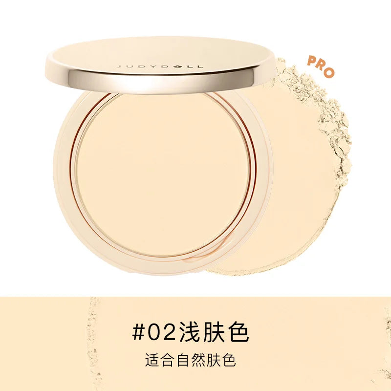Judydoll Transparent Beige Compact Powder Oil Control & Makeup Matte Finishing Long Lasting Setting Powder Soft Focus Foundation